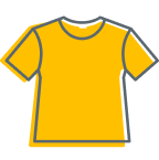 ícono de camisa de manga corta